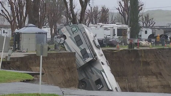 Motorhomes at Valencia RV park swept away into Santa Clara River