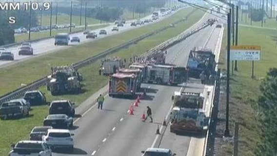 Tractor-trailer fire shuts down section of SR-429 in Winter Garden