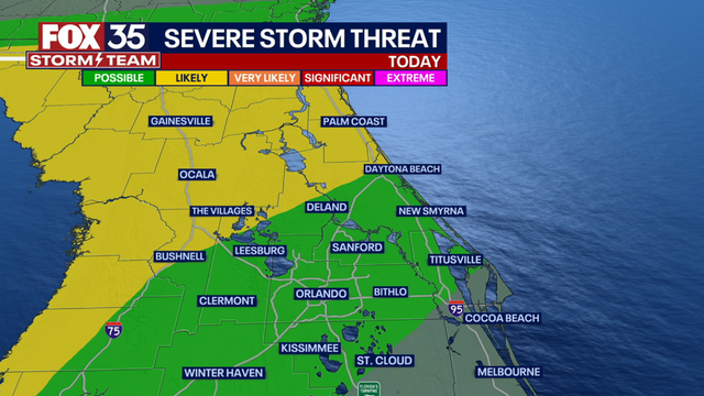 Orlando weather: Severe storms possible in Central Florida before cooler air moves in