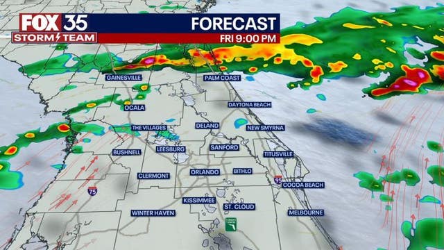 Orlando weather: Rain kicks off weekend in Central Florida ahead of cold front