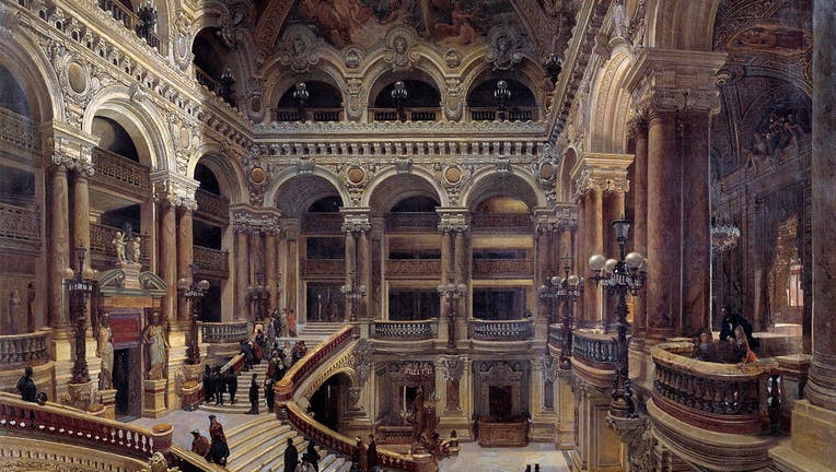 The stairway of the Paris Opera by Victor Navlet