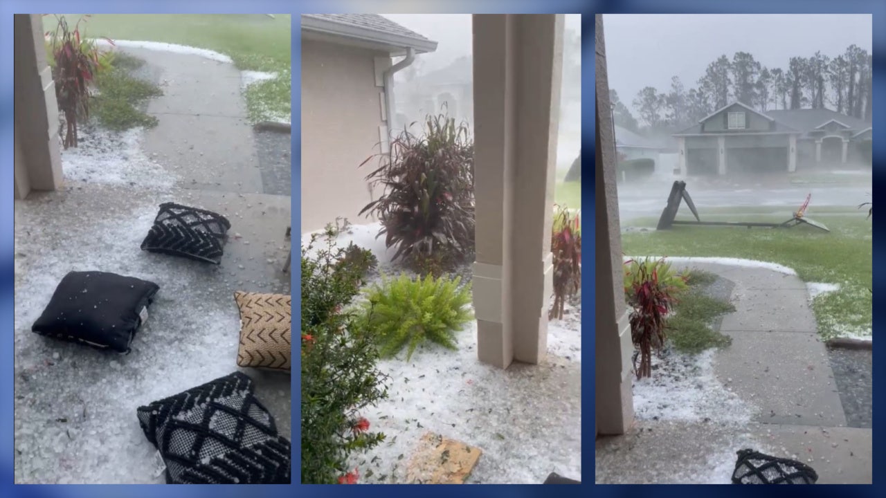 Photos, videos show hail storms moving across Central Florida