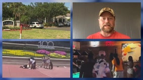Florida bar brawl • Disney World fight video • Man accused in Florida couple murder • Man steals police car