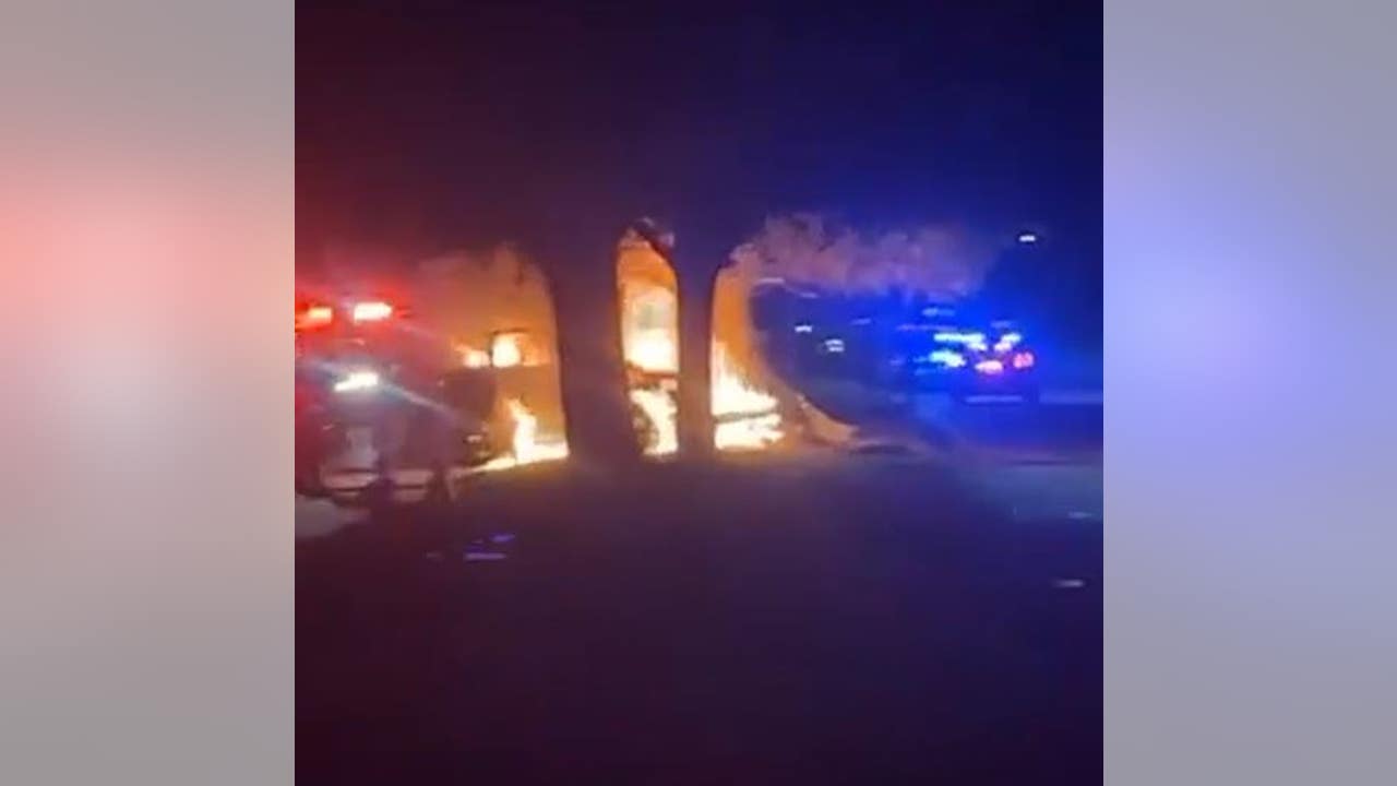 Pickup truck crashes into tree and bursts into flames in Orlando ...