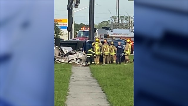 Roads shut down in Sanford following car crash: Police