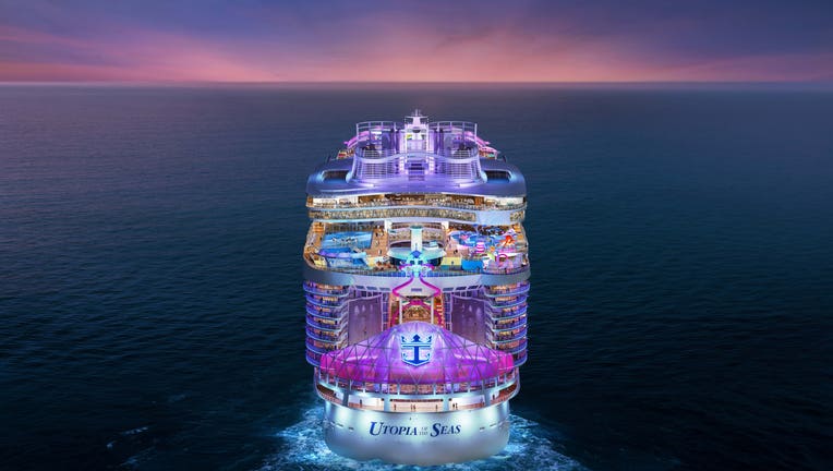 Royal Caribbean Allure of the Seas, The Largest cruise ship in the world:  inside the ship mall 