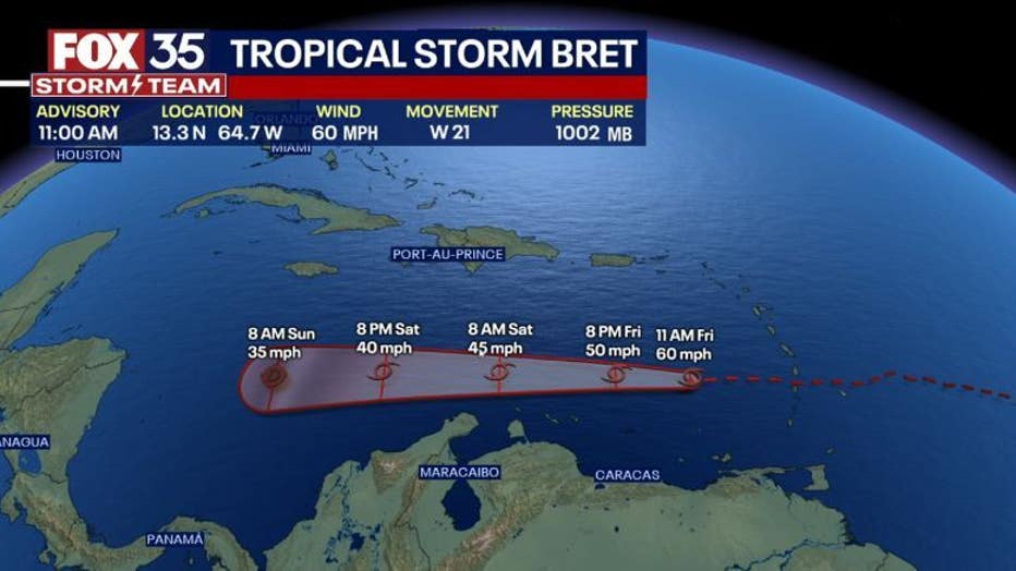 Tropical Storm Cindy Expected To Strengthen While Bret Shows Signs Of ...