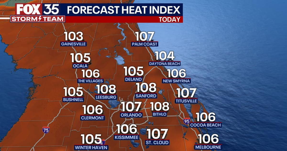 Orlando weather: Heat index values could reach up to 105-108 this ...