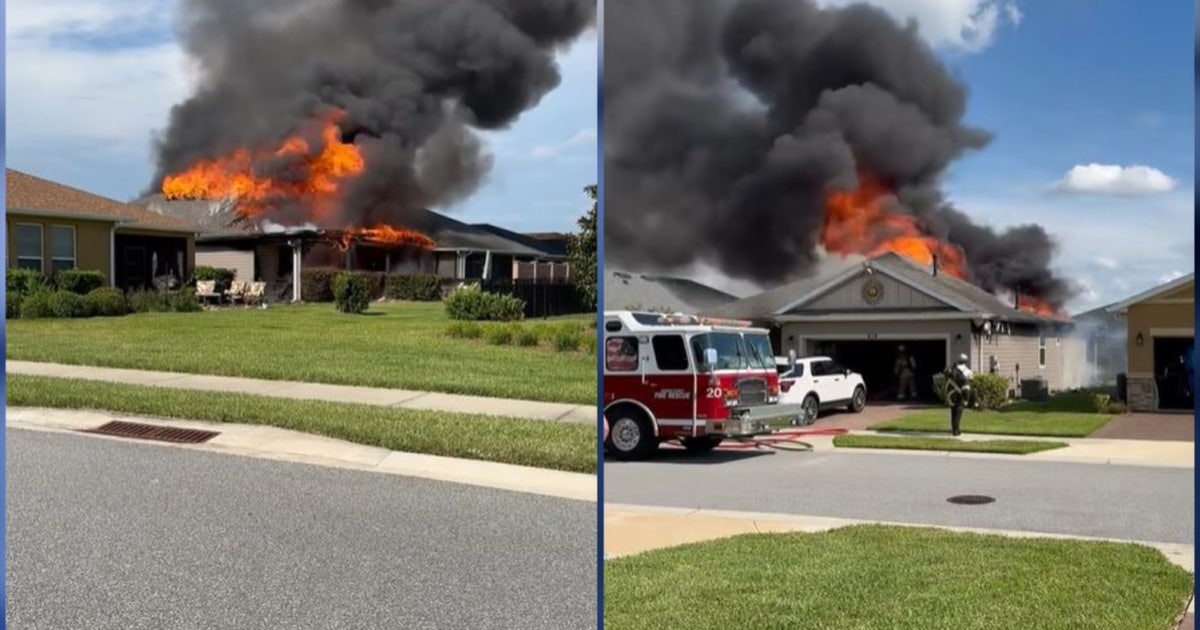 Video shows flames shooting through roof of Ocala home | FOX 35 Orlando