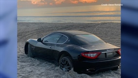 Maserati gets stuck on Florida beach after accused DUI driver flees officer at speeds near 90 mph: police
