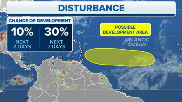 NHC monitoring disturbance with increased chances of developing over the next week