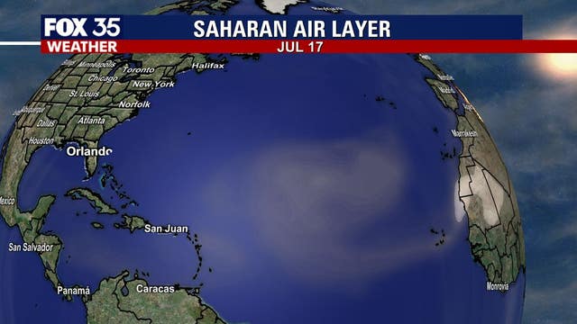 Saharan Dust: Track the particles moving across the Atlantic toward Florida