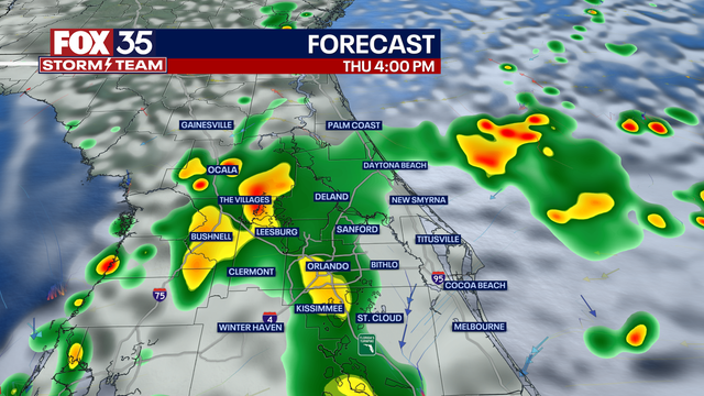 Orlando weather: Widespread afternoon showers across Central Florida on Thursday