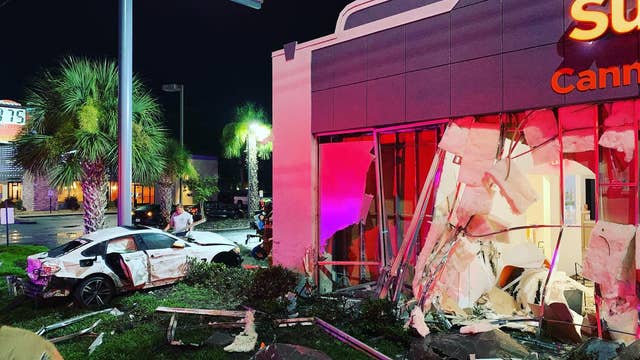 Video shows speeding car crashing into Daytona Beach cannabis dispensary
