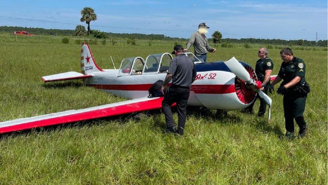 Plane makes emergency landing in Central Florida field due to 'fuel problem': deputies