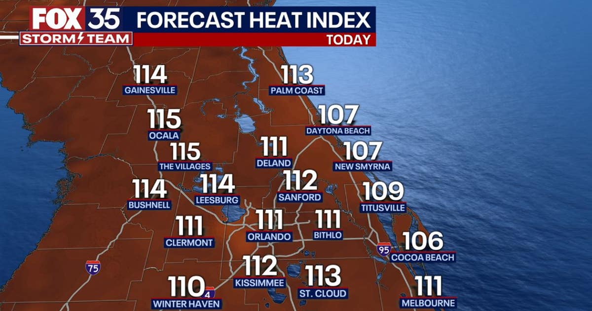 Orlando weather: Heat index expected to peak at 112 | FOX 35 Orlando