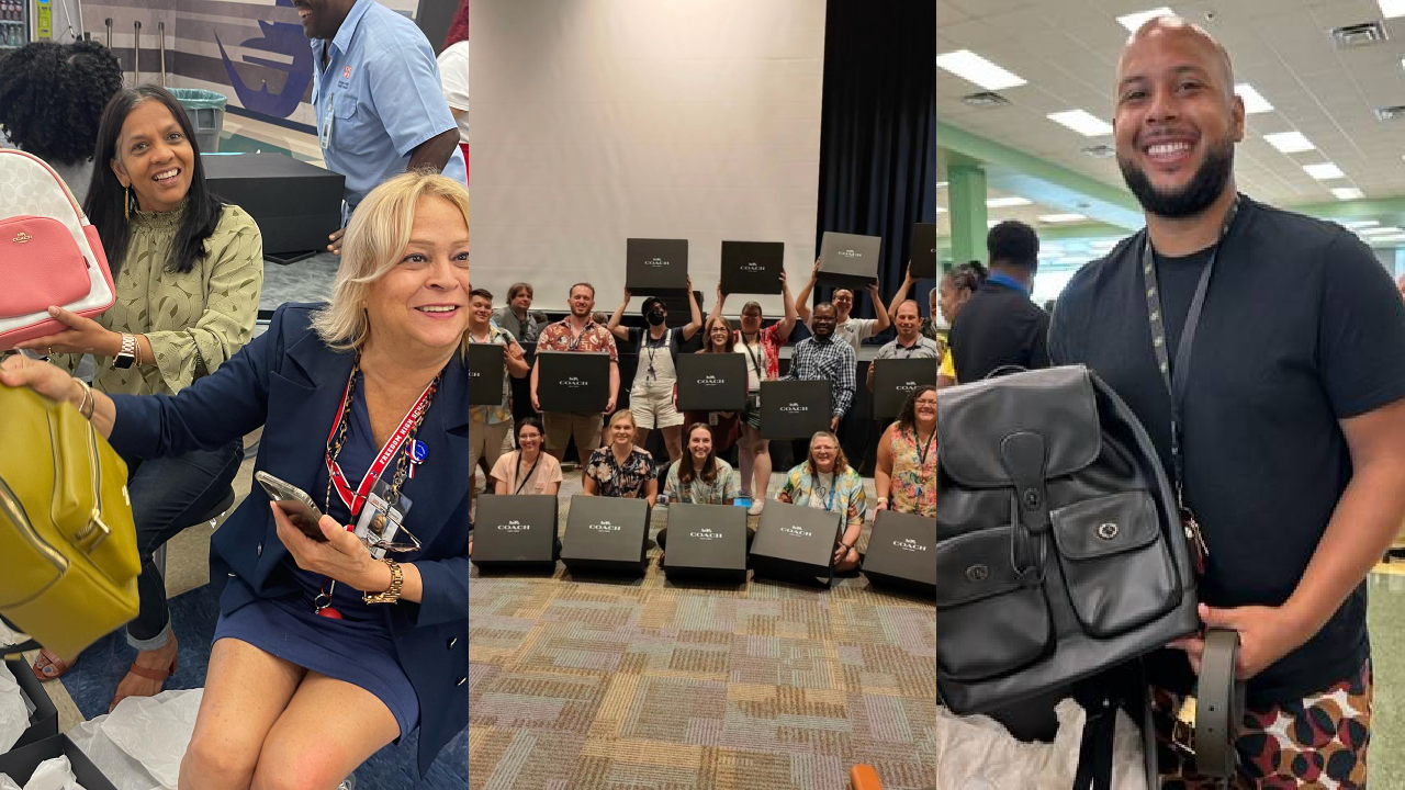 Over 1,000 Florida teachers surprised with free luxury bags as thank you ahead of upcoming school year