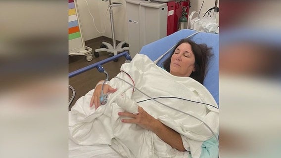 Woman claims book return box clipped off tip of her finger