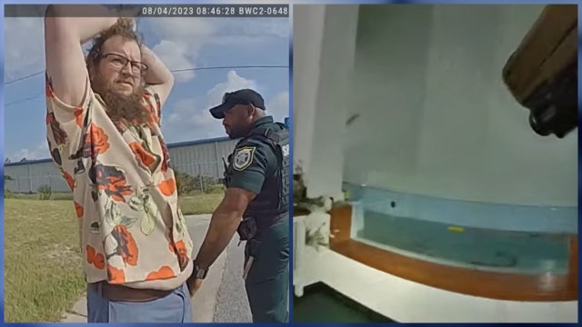 Man gets baptized while burglarizing Florida church, claims 'something' held him down: deputies