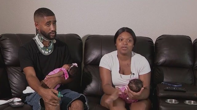Woman goes into labor with twins after crash that left husband with neck injury