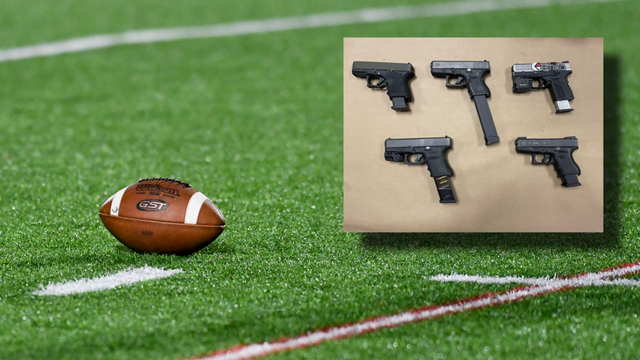 Ejected Florida high school football fan caught circling stadium with several stolen guns, police say