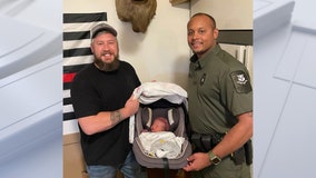 Officer's heroic act leads to heartfelt gift: Newborn named in his honor