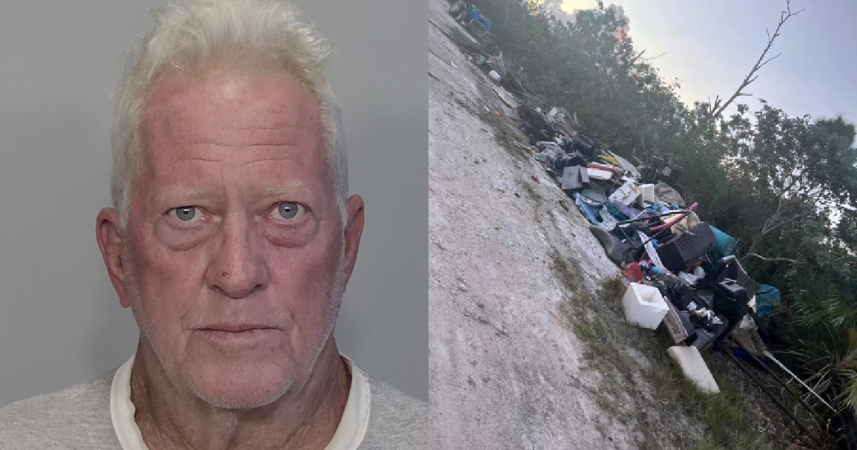 Florida man arrested for dumping 10,000 pounds of trash on side of road ...