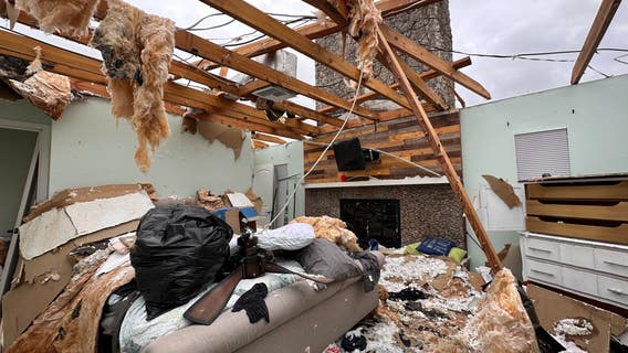 Florida mother, son run to bathtub as tornado nearly tears their Crystal River home to shreds