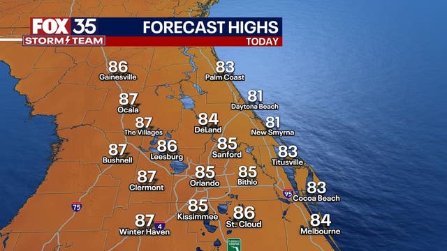 Orlando weather: Sunny Saturday with a few passing clouds in the afternoon