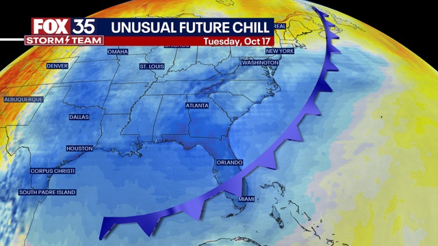 Orlando weather: Strong front brings us from steamy to cool in days ahead