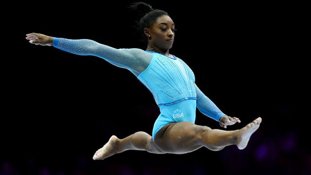 Simone Biles shines as US dominates world gymnastics championships in Belgium