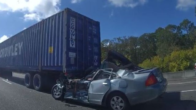 Carjacking suspect killed in I-95 crash with semi after multi-county pursuit, police say