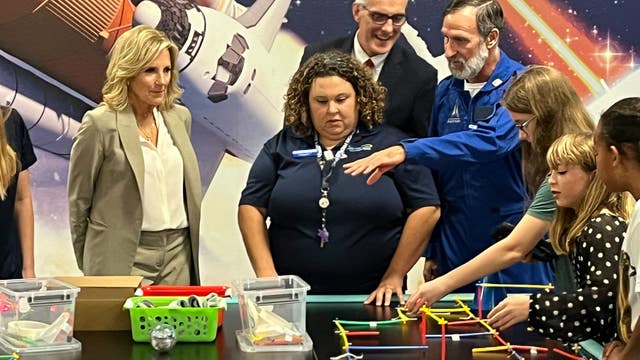 First Lady Dr. Jill Biden visits Patrick Space Force Base, part of 'Joining Forces' initiative
