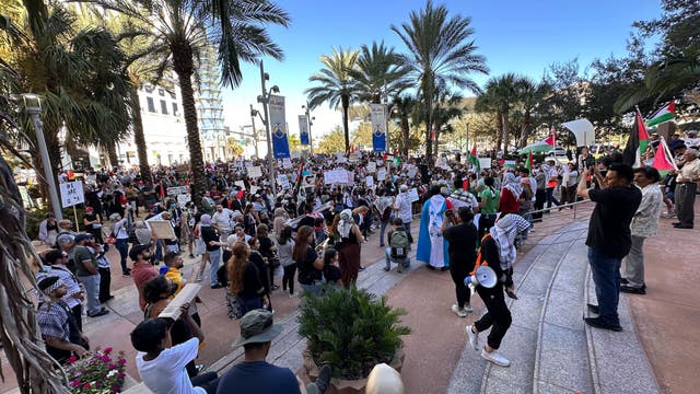 'Stand up for human rights:' Pro-Palestine Rally held in Orlando