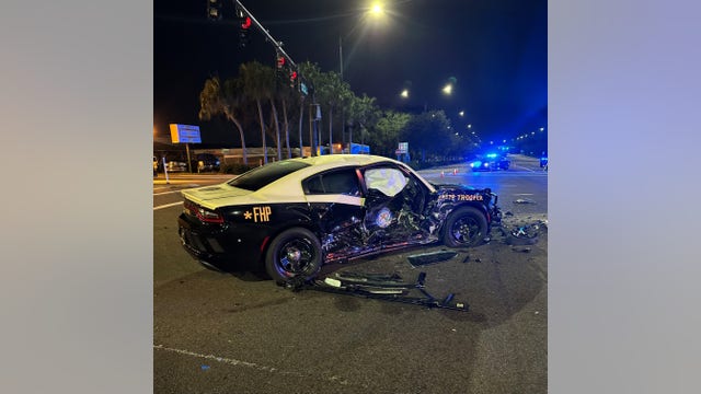 FHP: Drunk driver ran red light before slamming into Florida trooper's vehicle