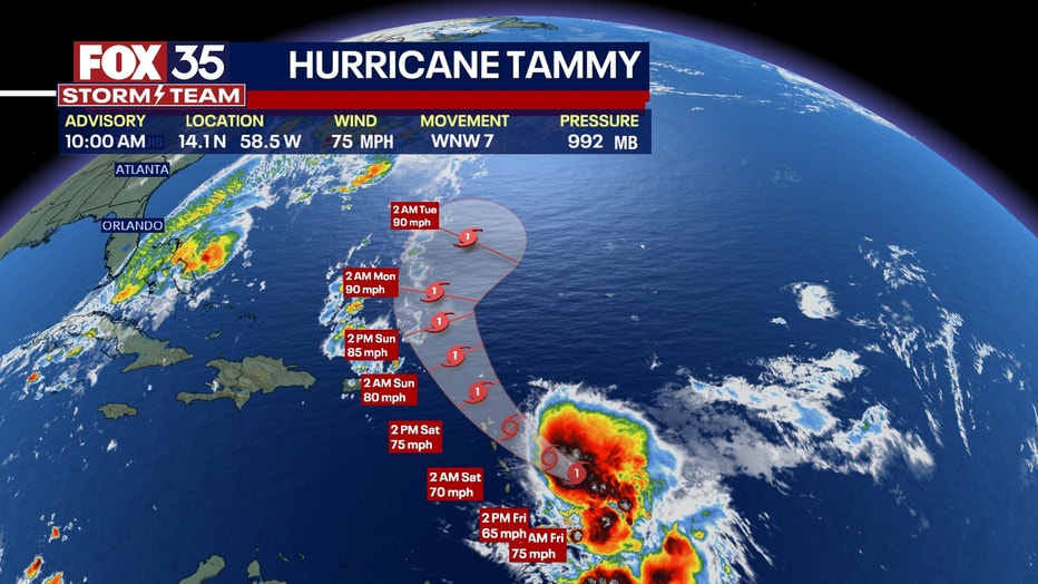 Hurricane Tammy forms; watches, warnings for Leeward Islands