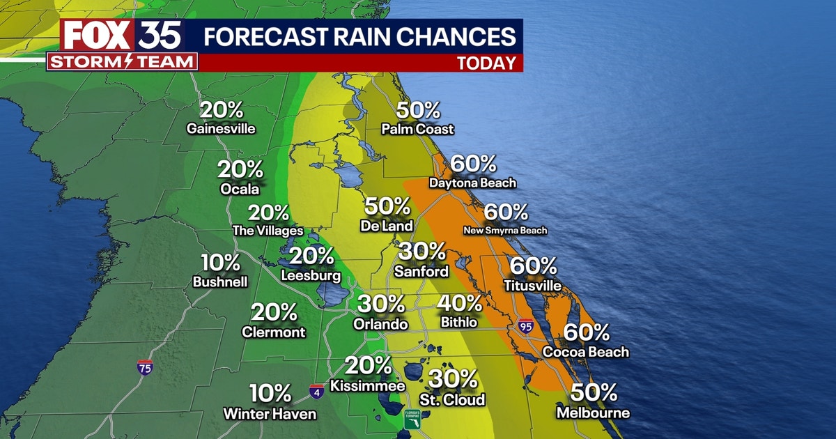 Orlando will see another cloudy, rainy, breezy day as showers move ...