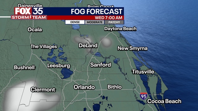 Orlando weather: Patchy fog early Wednesday will give way to sunny afternoon