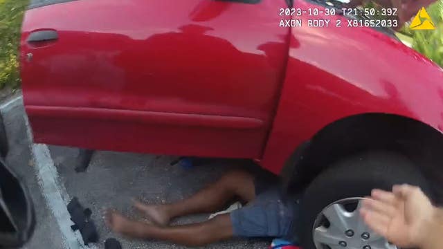 'He has a pulse:' Body cam shows Florida officers running to rescue man trapped underneath car tire