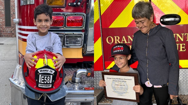 Florida boy gets 'Young Hero Award' for saving grandma's life by calling 911: 'Surprised to see a little man'