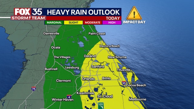 FOX 35 Weather Impact Day: Thursday to bring showers, flooding across parts of Central Florida