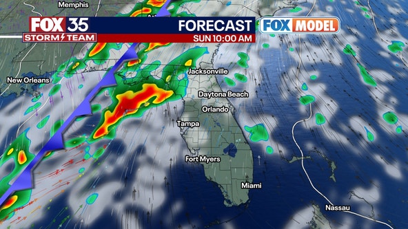 Cold front moving across Central Florida could bring heavy rain, gusty winds, lightning this weekend