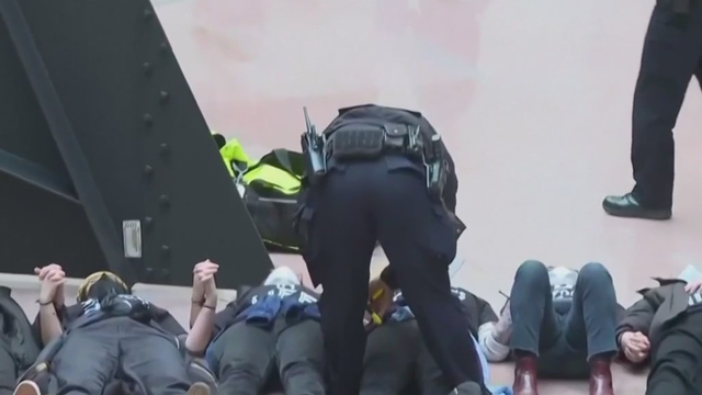 Protest for Gaza cease-fire leads to 49 arrests in Senate Office Building