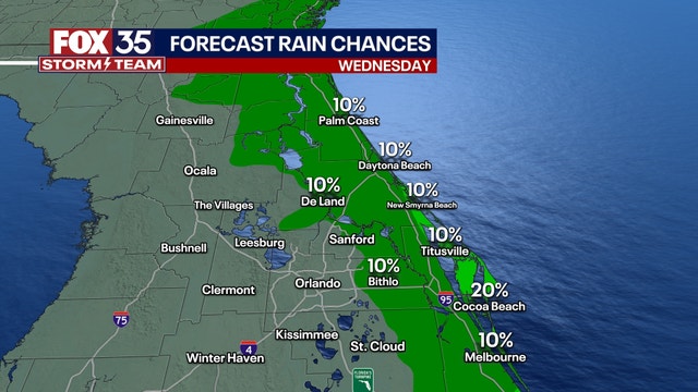 Orlando weather: Temperatures to reach only the 50s in most areas Tuesday in Central Florida