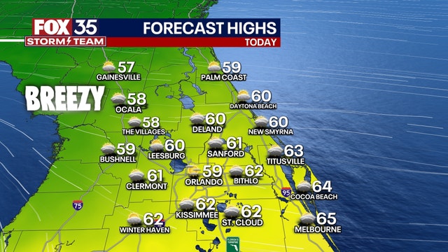 Orlando weather: Cold front passing through Central Florida to drop temps into the 50s