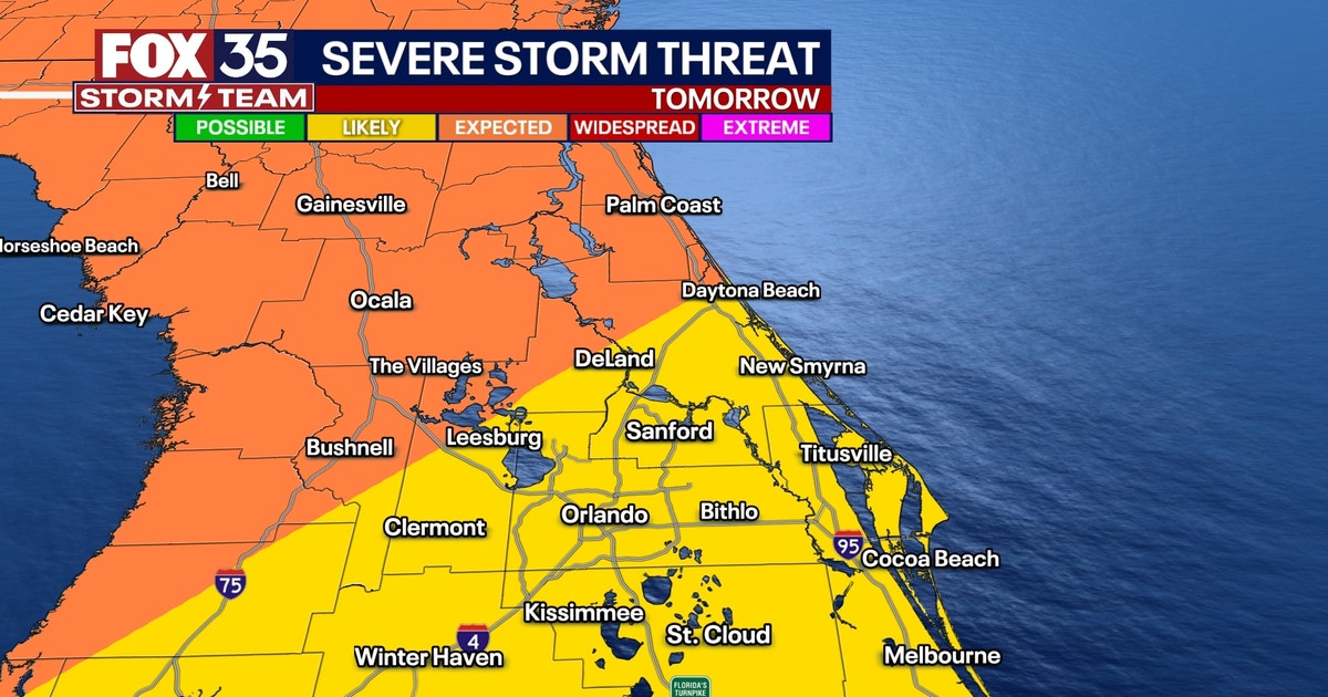 Orlando weather: Severe storms may bring damaging winds, heavy rain ...