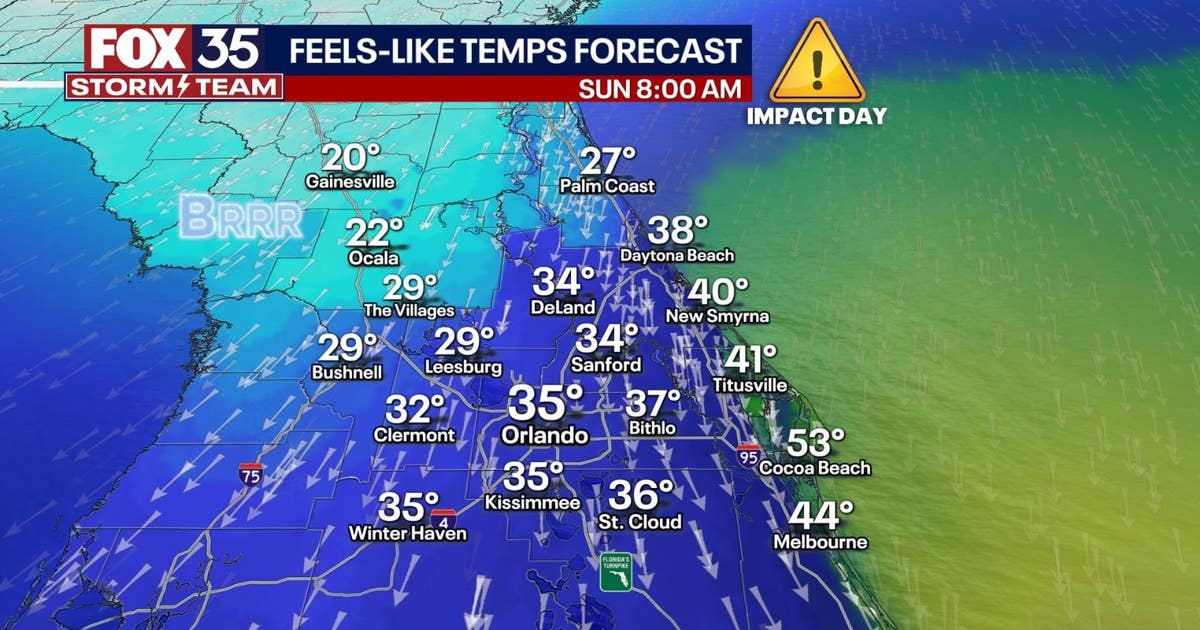 Cold snap to hit Central Florida: County by county guide | FOX 35 Orlando
