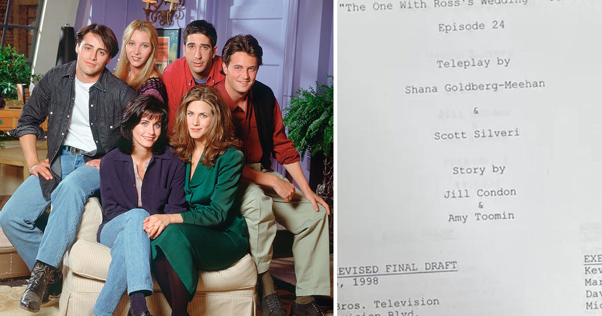 Original ‘Friends’ TV scripts up for grabs after they were found in a ...