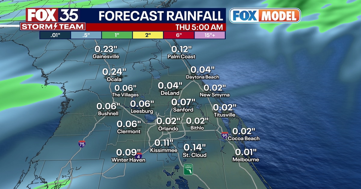 Riverview Weather Orlando weather: Rain expected overnight Wednesday across Central ...