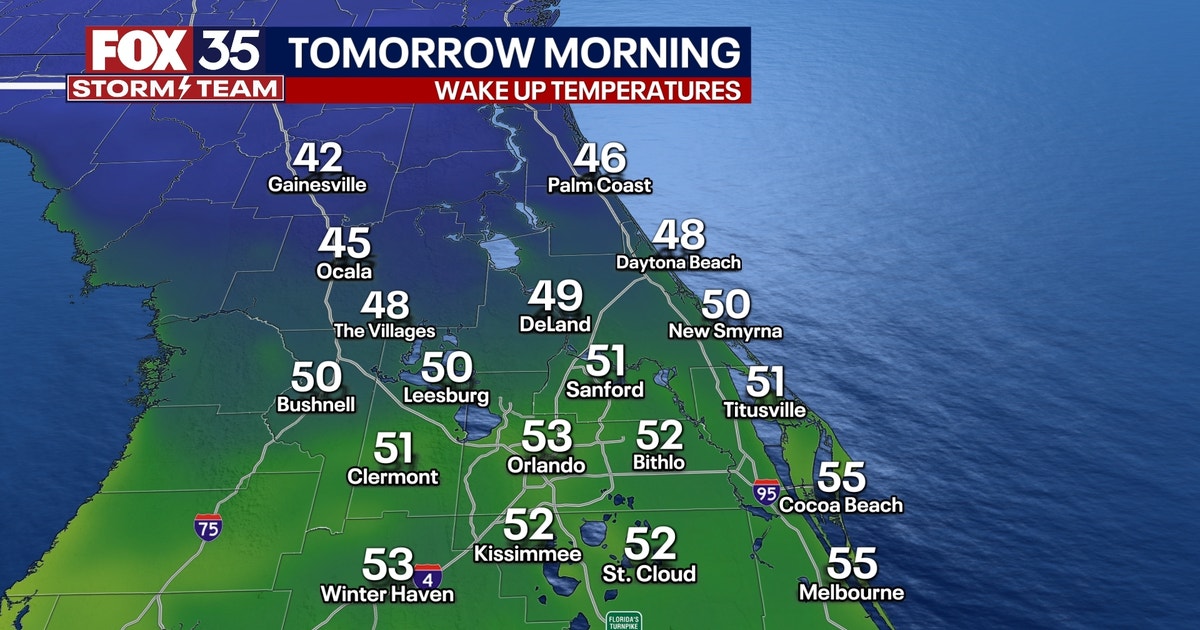 Orlando weather: Cooler temperatures arrive after stormy Tuesday | FOX ...
